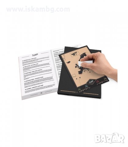 ЖУРНАЛ НА ПЪТЕШЕСТВЕНИКА СЪС СКРЕЧ КАРТИ ЗА ИЗТРИВАНЕ - код Черен, снимка 4 - Подаръци за жени - 34012813