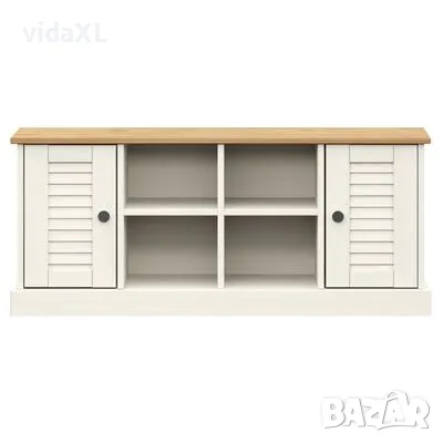 vidaXL Пейка за обувки VIGO, бяла, 106x35x45 см, бор масив(SKU:353179), снимка 3 - Други - 49450056