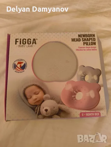 Бебешка анатомична възглавница FIGGA Baby Land от мемори пяна (0+ месеца)