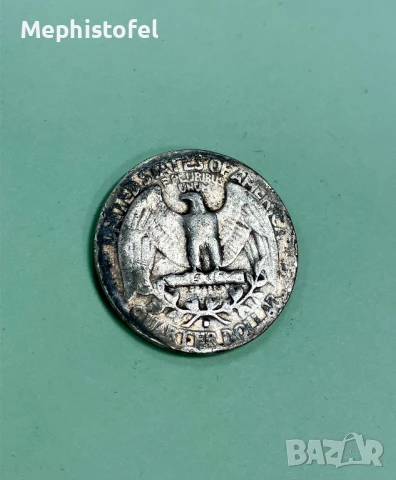 1/4 долар (Quarter) 1953 г, САЩ - сребърна монета , снимка 2 - Нумизматика и бонистика - 51202077