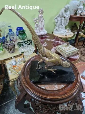 Чудесна антикварна колекционерска френска бронзова фигура статуетка , снимка 3 - Статуетки - 47889716