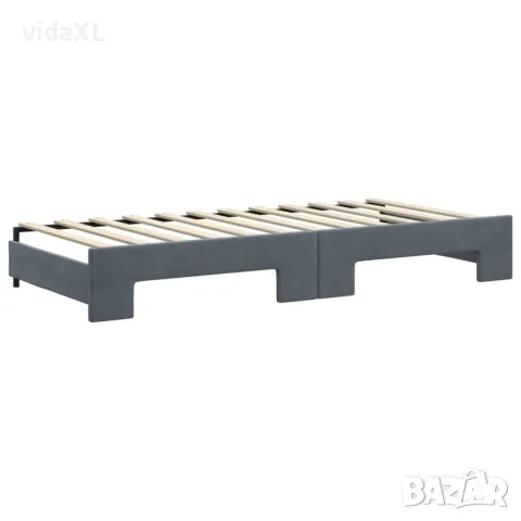 vidaXL Дневно легло с уширение и чекмеджета, без матрак, 90x200 см, снимка 8 - Спални и легла - 56146778