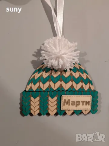 Коледна персонализирана дървена играчка за елха, снимка 3 - Други - 48082932