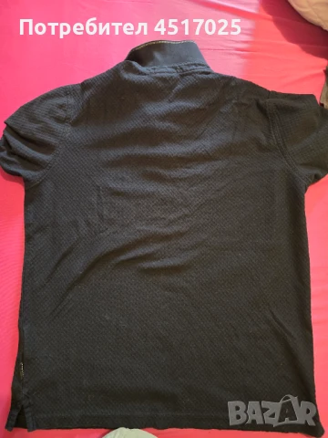Мъжка черна тениска bugatti, снимка 3 - Тениски - 50828374