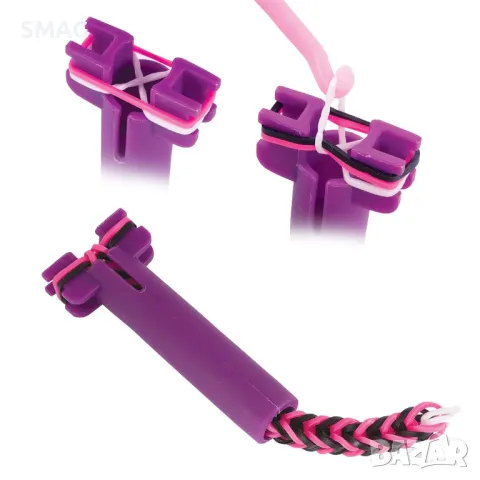 Комплект с 800 гумени ленти (ластици) и 8 аксесоара S_1246668, снимка 6 - Образователни игри - 49222741