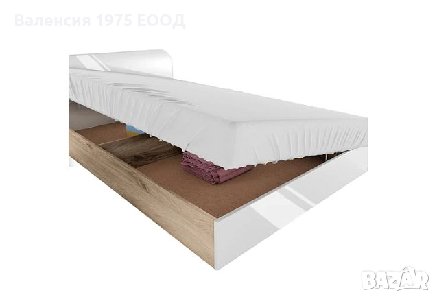 Легло персон и половина с повдигащ механизъм Сити 2011 сонома, орех или комбинация бяло/ арвен, снимка 11 - Спални и легла - 29579177