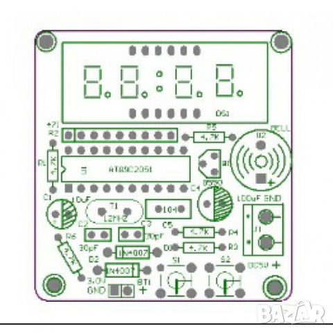 Комплект за сглобяване - електронен часовник, снимка 3 - Друга електроника - 36496057