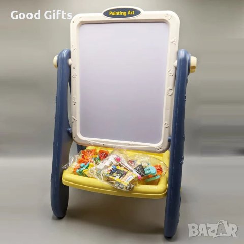 2в1 Голяма Детска дъска за рисуване и писане, Магнитна, снимка 3 - Рисуване и оцветяване - 42842028