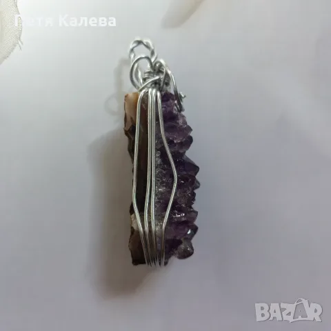 Висулка от аметист , снимка 2 - Колиета, медальони, синджири - 55937068