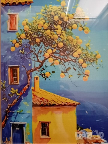 Средиземноморски пейзаж в рамка 21 / 30 см.