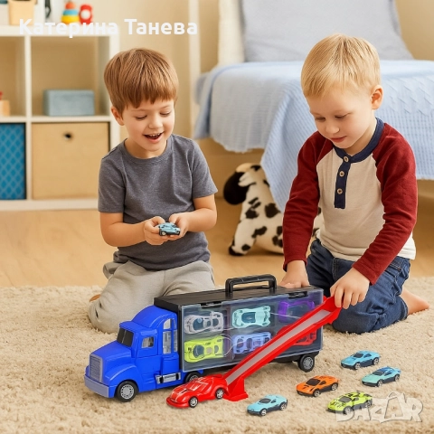 Камион за съхранение - автовоз с колички STORAGE TRUCK, снимка 4 - Коли, камиони, мотори, писти - 52166825