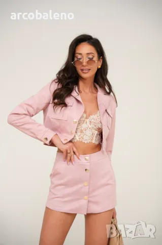 Дамски елегантен комплект BLISS с яке и пола/къси панталони, 2цвята , снимка 2 - Комплекти - 49784930