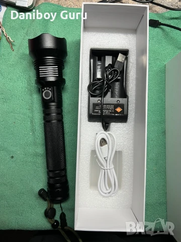 Далекобоен  Акумулаторен LED фенер супер  фенер с 10000 лумена , снимка 6 - Екипировка - 51297248