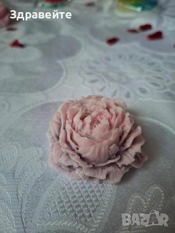 Глицеринови сапунчета "Божур" с натурални аромати + подарък, снимка 2 - Други - 53098369