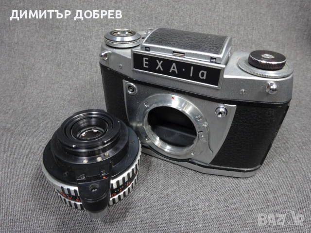 СТАР РЕТРО СОЦ ГДР DDR SLR ФОТОАПАРАТ EXA IA С ШАХТОВ ВИЗЬОР + CARL ZEISS TESSAR, снимка 9 - Фотоапарати - 53943211