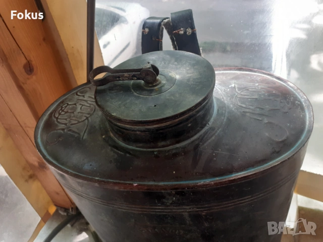 Стара медна българска пръскачка Металургия, снимка 2 - Антикварни и старинни предмети - 53371876