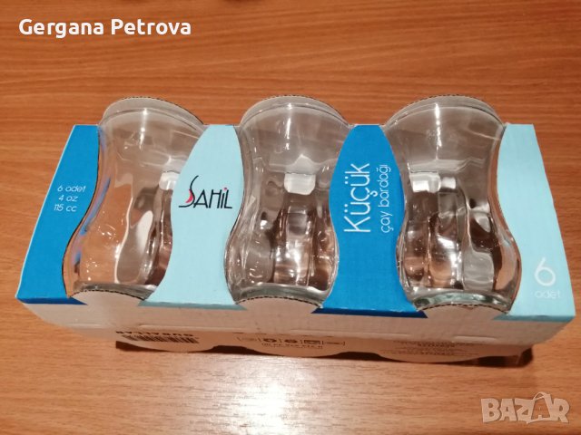 Нови 6 бр чаши за турски чай, снимка 2 - Чаши - 39491605