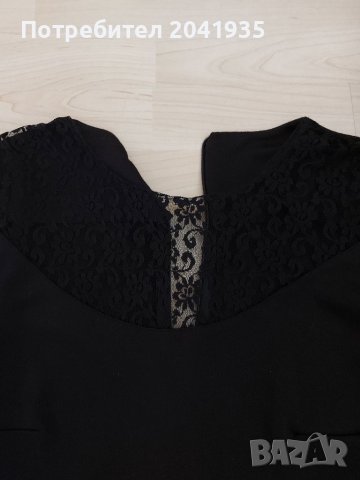 Дамска рокля с дантела и кожа, снимка 3 - Рокли - 36601052