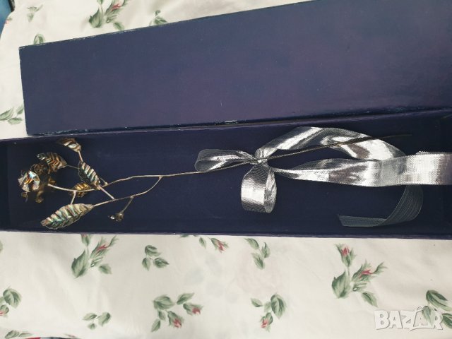 Сребърна роза 925, снимка 3 - Декорация за дома - 36703094