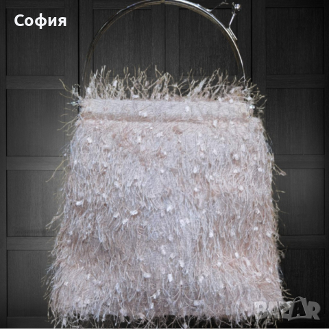 Атрактивна дамска текстилна чанта с кръгли дръжки, снимка 3 - Чанти - 44570228
