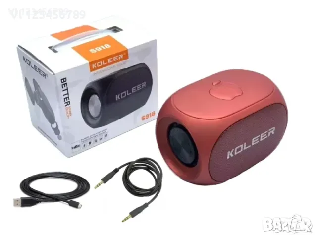 Безжична Bluetooth тонколона Koleer S918 FM/TF/USB/BT, снимка 3 - Bluetooth тонколони - 48139329