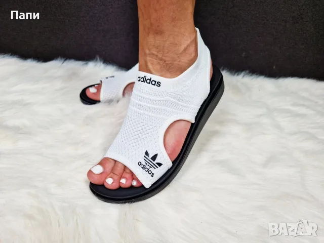 Дамски сандали Adidas в бяло, снимка 3 - Сандали - 56171217