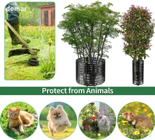 LZMDISU Протектор за ствол на дърво - 20 броя разширяем протектор, черен, снимка 4 - Други - 50941327