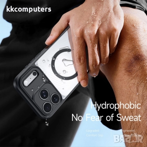 Силиконов твърд кейс Dux Ducis AIMO с Magsafe, За iPhone 17 Pro Max (6.9), Черен и Протектор, снимка 6 - Калъфи, кейсове - 52062346