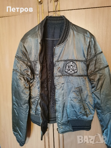 Дамско яке  сив преливащ металик.Размер М.Bomber, снимка 2 - Якета - 52299598