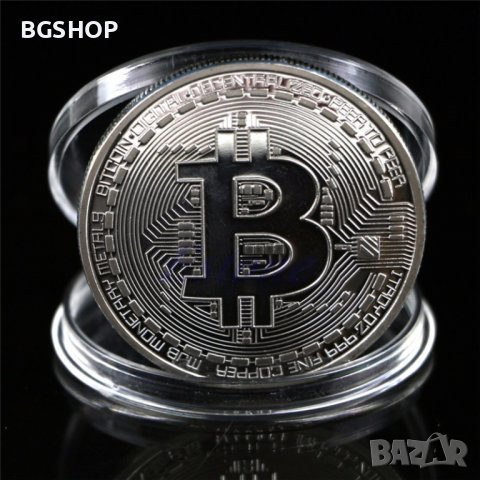 Биткойн монета / Bitcoin ( BTC ) - Silver, снимка 2 - Нумизматика и бонистика - 31223244