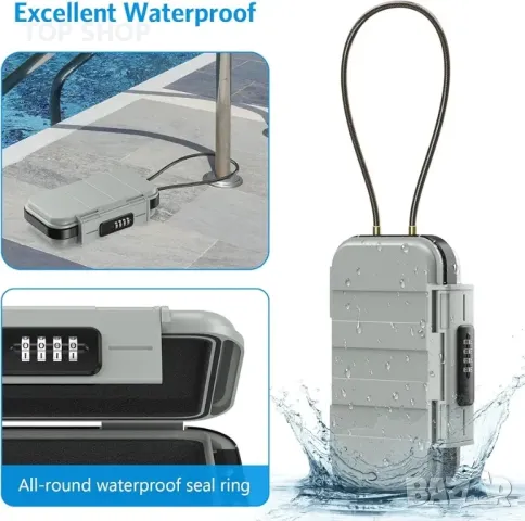 Надстроен преносим сейф, сейф с код, водоустойчив мини сейф за пътуване, снимка 3 - Други стоки за дома - 48763964