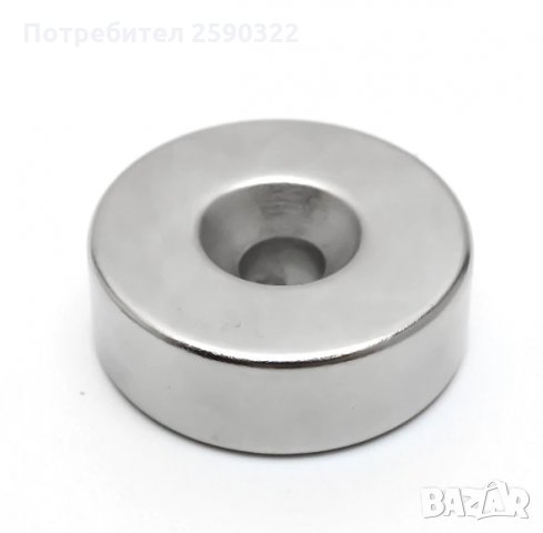 30х10 Мощни неодимови магнити с отвор 6мм. N42