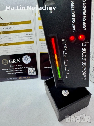 Сребърни обеци с мойсанит (Диамант) 0.5 карата, снимка 12 - Обеци - 54091883