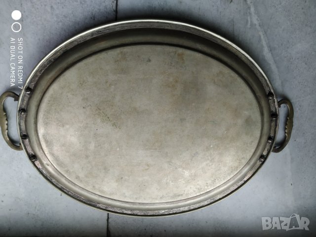 бароков посребрен поднос, снимка 6 - Други ценни предмети - 37945255