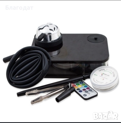 Наргиле - Акрилен уред с дистанционно управление LED кутия, снимка 8 - Други стоки за дома - 52501041