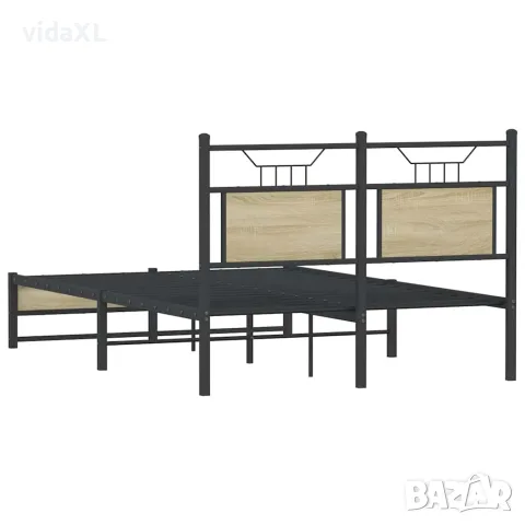 vidaXL Рамка за легло без матрак сонома дъб 120x200 см инженерно дърво, снимка 8 - Спални и легла - 56147573