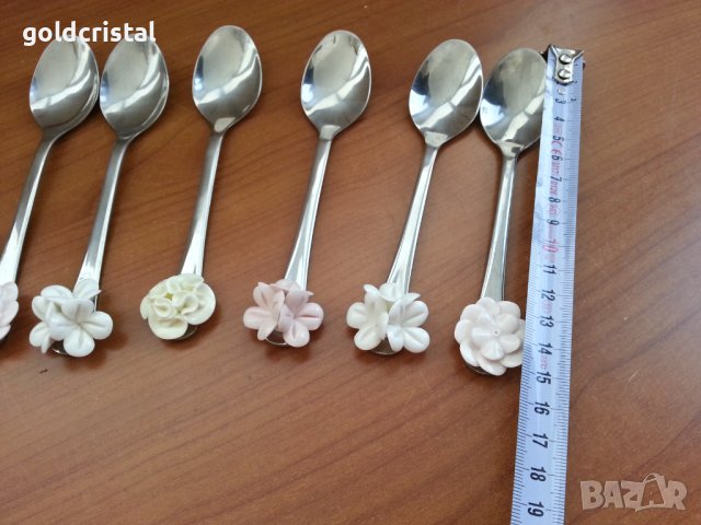  лъжички  с порцелан , снимка 2 - Антикварни и старинни предмети - 40146728