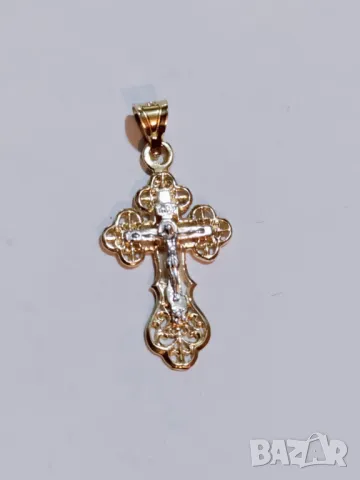 Нова златна висулка кръст 50999