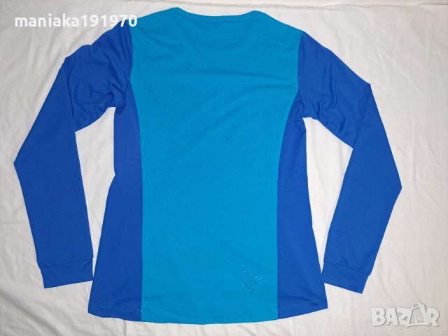 Norrona W Fjora Equalizer Lightweight Long Sleeve Caribbean Blue  (L) дамска спортна блуза , снимка 4 - Спортни екипи - 51858546