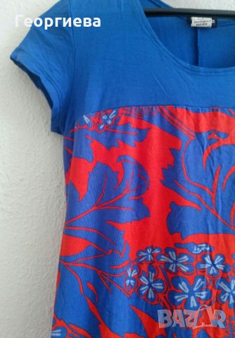 Лятна рокля/ туника в червено и синьо, снимка 1