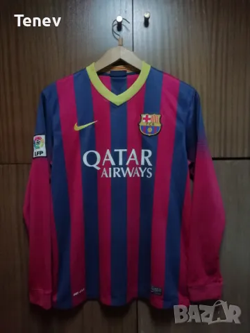 Барселона 2013/2014 оригинална тениска фланелка с дълги ръкави Barcelona Nike размер М 
