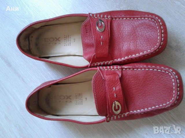Червени мокасини Geox, снимка 2 - Дамски ежедневни обувки - 29922396