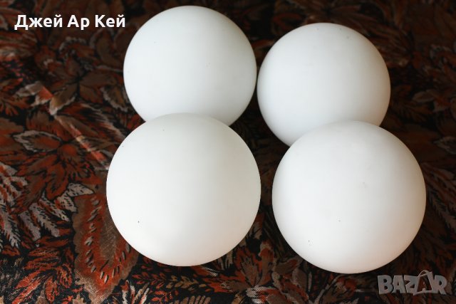 Стъклени плафониери за лампион - 4 броя., снимка 4 - Полилеи - 42794697