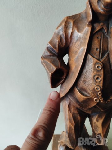 стара дървена статуетка, снимка 2 - Статуетки - 42166039