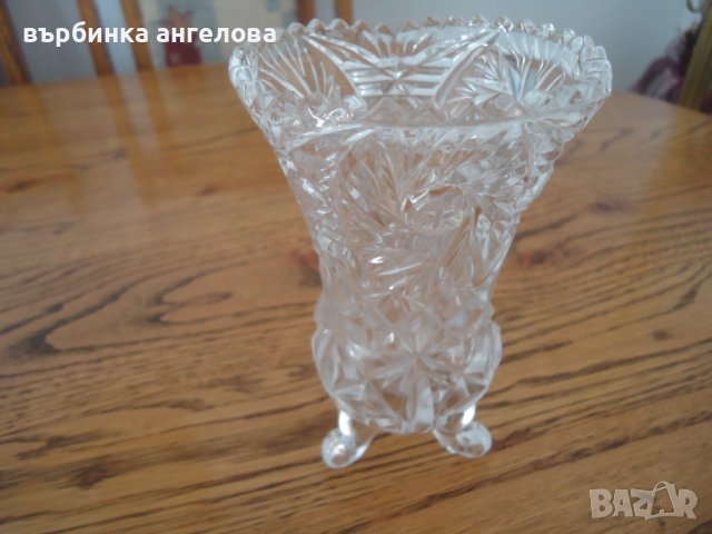 Стара кристална ваза, снимка 9 - Други ценни предмети - 44417813