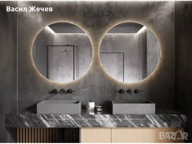 Огледало за баня, Кръг ф60, LED осветление 4000К, снимка 1