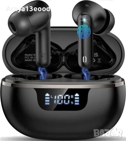 Donerton безжични Bluetooth слушалки с микрофон, Bluetooth 5.4, 13 мм говорители и до 40 часа работа