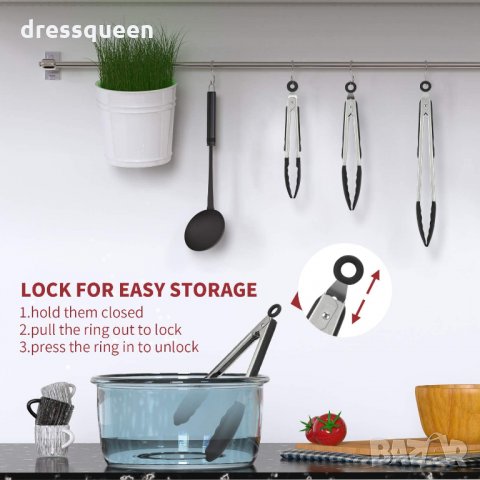 2765 Готварска щипка силиконова, снимка 7 - Други стоки за дома - 30530871