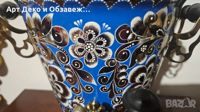Винтидж самовар с емайл, снимка 4 - Винтидж декорации за дома - 55946894