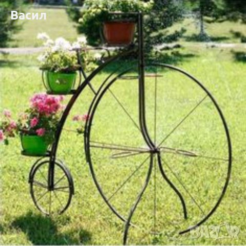 Цветарници колело от ковано желязо , снимка 5 - Градински мебели, декорация  - 40378170